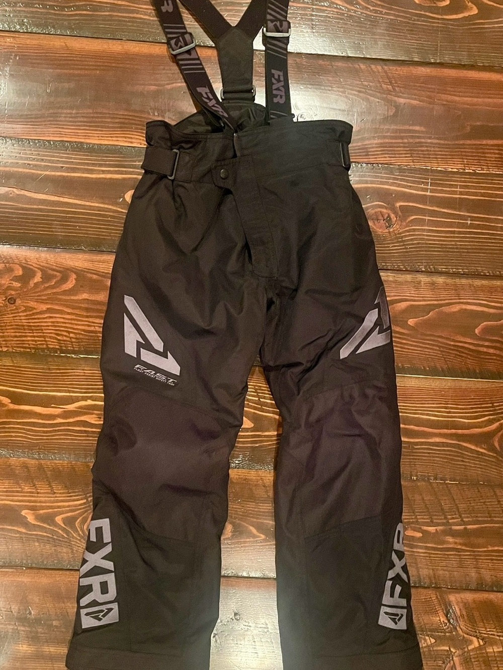 Kid’s Black FXR Clutch Insulated Snow/Ski Pants with Removable Suspenders